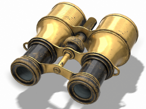 vintage binocular Modelo 3D