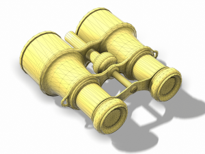 vintage binocular Modelo 3D
