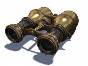 vintage binocular Modelo 3D