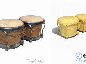 pbr bongo low poly 3D Model