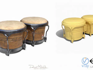 pbr bongo low poly 3D Model