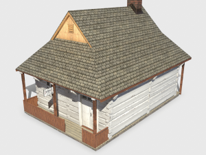 barber house - slav architecture Model 3D