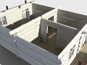 barber house - slav architecture Model 3D