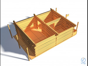 barber house - slav architecture Model 3D