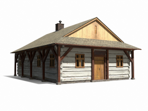carpenter house - slav architecture 3D Model