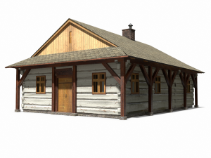 carpenter house - slav architecture 3D Model