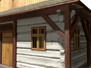 carpenter house - slav architecture 3D Model