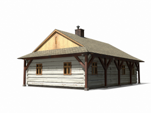 carpenter house - slav architecture 3D Model