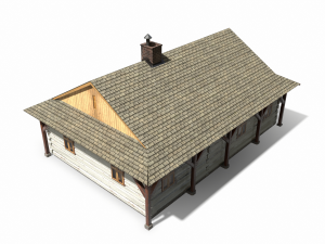 carpenter house - slav architecture 3D Model