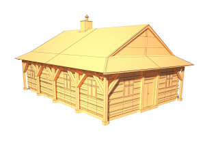 carpenter house - slav architecture 3D Model