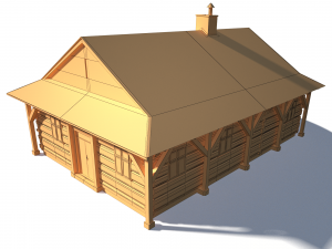 carpenter house - slav architecture 3D Model