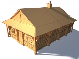 carpenter house - slav architecture 3D Model