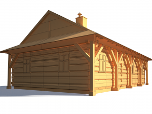carpenter house - slav architecture 3D Model