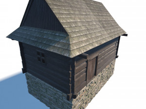 granary building - slav architecture Model 3D