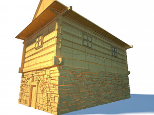 granary building - slav architecture Model 3D