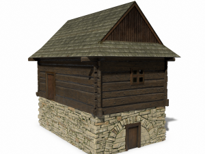 granary building - slav architecture Model 3D