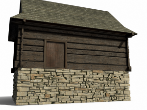 granary building - slav architecture Model 3D