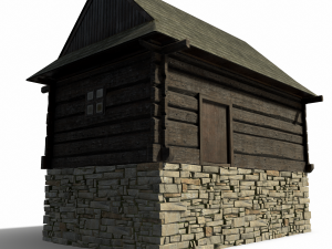 granary building - slav architecture Model 3D