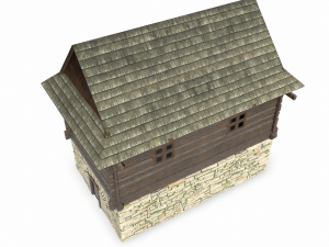 granary building - slav architecture Model 3D