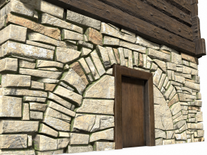 granary building - slav architecture Model 3D
