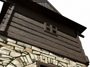 granary building - slav architecture Model 3D