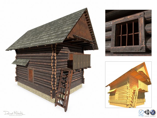 warehouse - slav architecture 3D Modell .c4d .max .obj .3ds .fbx .stl .blend 