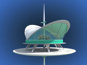 futuristic architecture skyscraper 01 3D Model