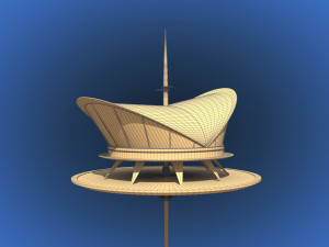 futuristic architecture skyscraper 01 Model 3D