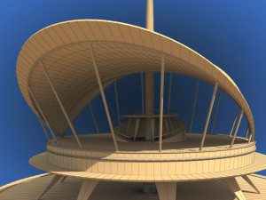 futuristic architecture skyscraper 01 Model 3D