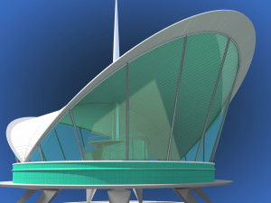 futuristic architecture skyscraper 01 Model 3D