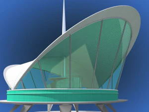 futuristic architecture skyscraper 01 3D Model