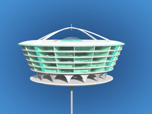 futuristic architecture skyscraper 02 3D Model