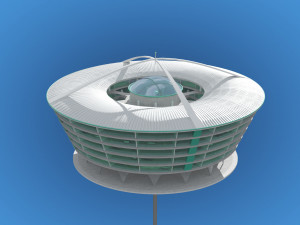 futuristic architecture skyscraper 02 3D Model