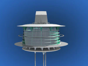 arranha-c&eacute;u de arquitetura futurista 03 Modelo 3D