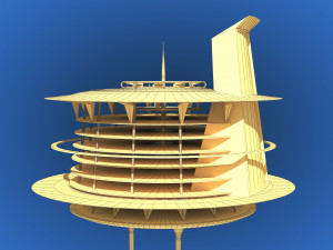 futuristic architecture skyscraper 03 3D मॉडल