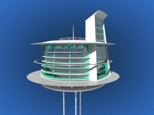 futuristic architecture skyscraper 03 3D मॉडल
