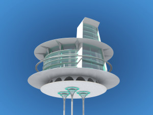futuristic architecture skyscraper 03 3D मॉडल