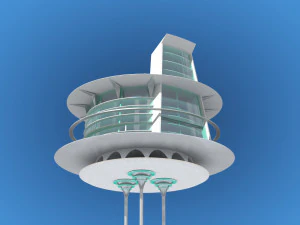 futuristic architecture skyscraper 03 3D Model