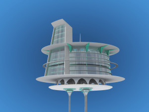 futuristic architecture skyscraper 03 3D मॉडल