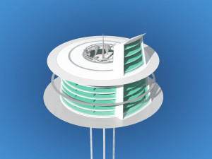 futuristic architecture skyscraper 03 3D मॉडल