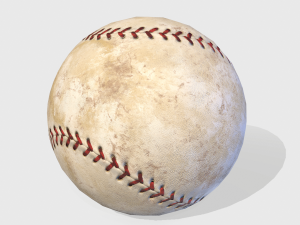 old baseball pbr 3D Model