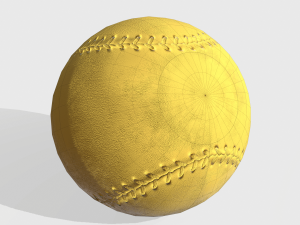 old baseball pbr 3D Model