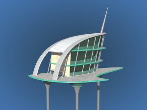 futuristic architecture skyscraper 04 3D Model