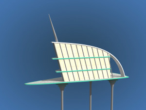 futuristic architecture skyscraper 04 3D मॉडल