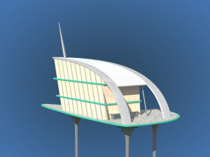 futuristic architecture skyscraper 04 3D मॉडल