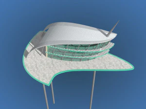futuristic architecture skyscraper 04 3D Model