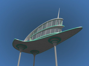 futuristic architecture skyscraper 04 3D मॉडल