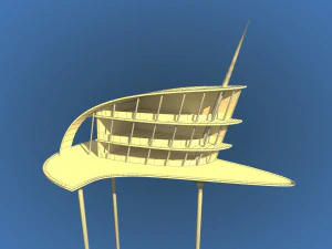 futuristic architecture skyscraper 04 3D Model