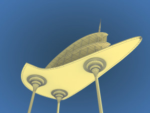 futuristic architecture skyscraper 04 3D मॉडल