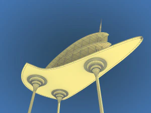 futuristic architecture skyscraper 04 3D Model